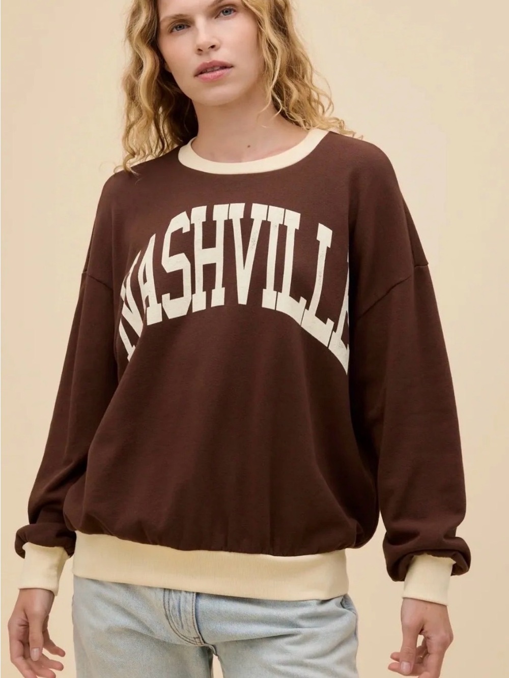 NWOT Daydreamer Nashville Color Block Oversized Terry Sweatshirt (L/XL)